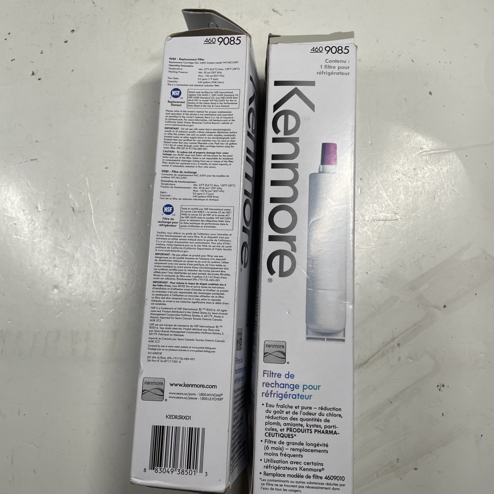2 Pack – Kenmore 9085 46-9085 Replacement Refrigerator Water Filter 46-9010