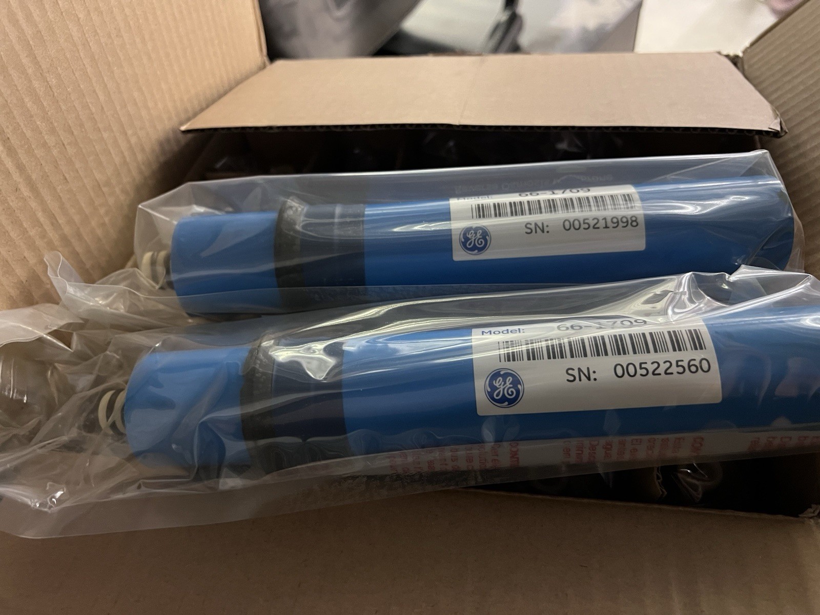 (2) Pentair General Electric Reverse Osmosis Membrane New Model 66-1709