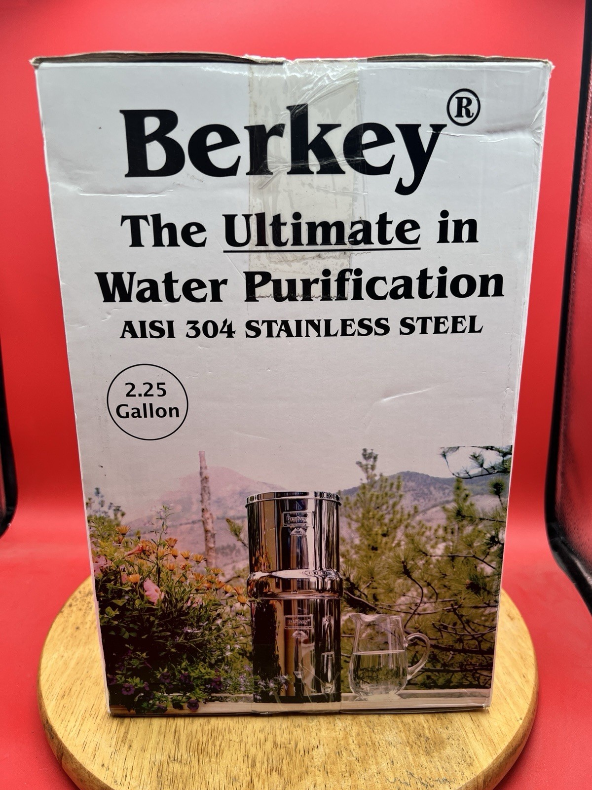 Big Berkey Steel Water Filter System 2.25 Gallon W/ 2 New Black Berkey Elements