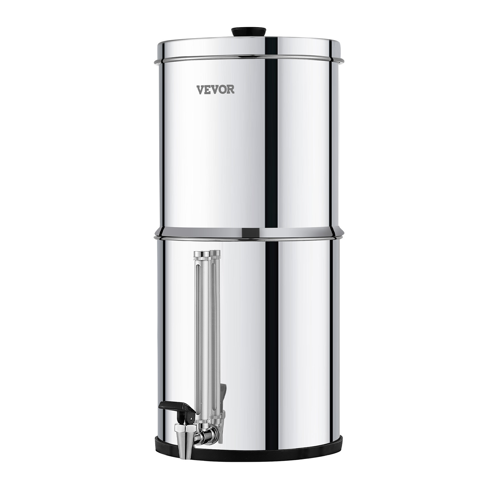 VEVOR 2.25G Gravity-fed Water Filter Countertop System Stainless Steel 2 Filters