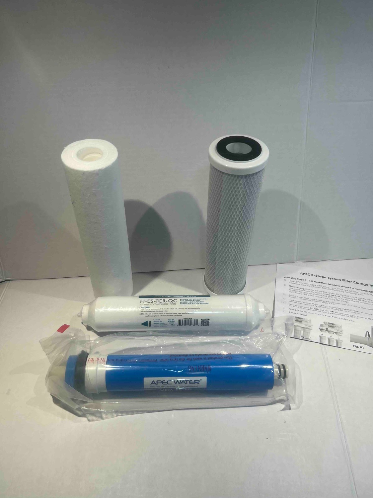 APEC Water 5-Stage Reverse Osmosis Replacement Filter Set MEM-ES-50 FI-ES-TCR-QC