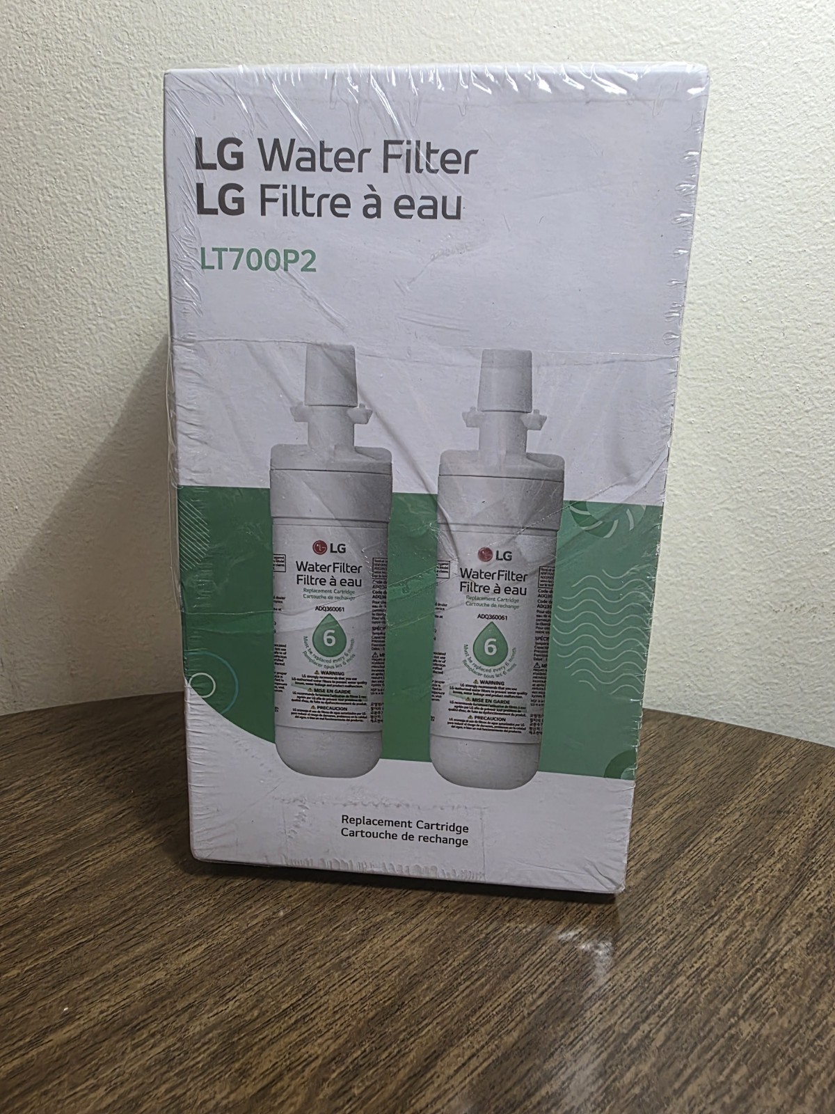 LG LT700P2 6-Month / 200 Gallon Refrigerator Replacement Water Filter 2 Count