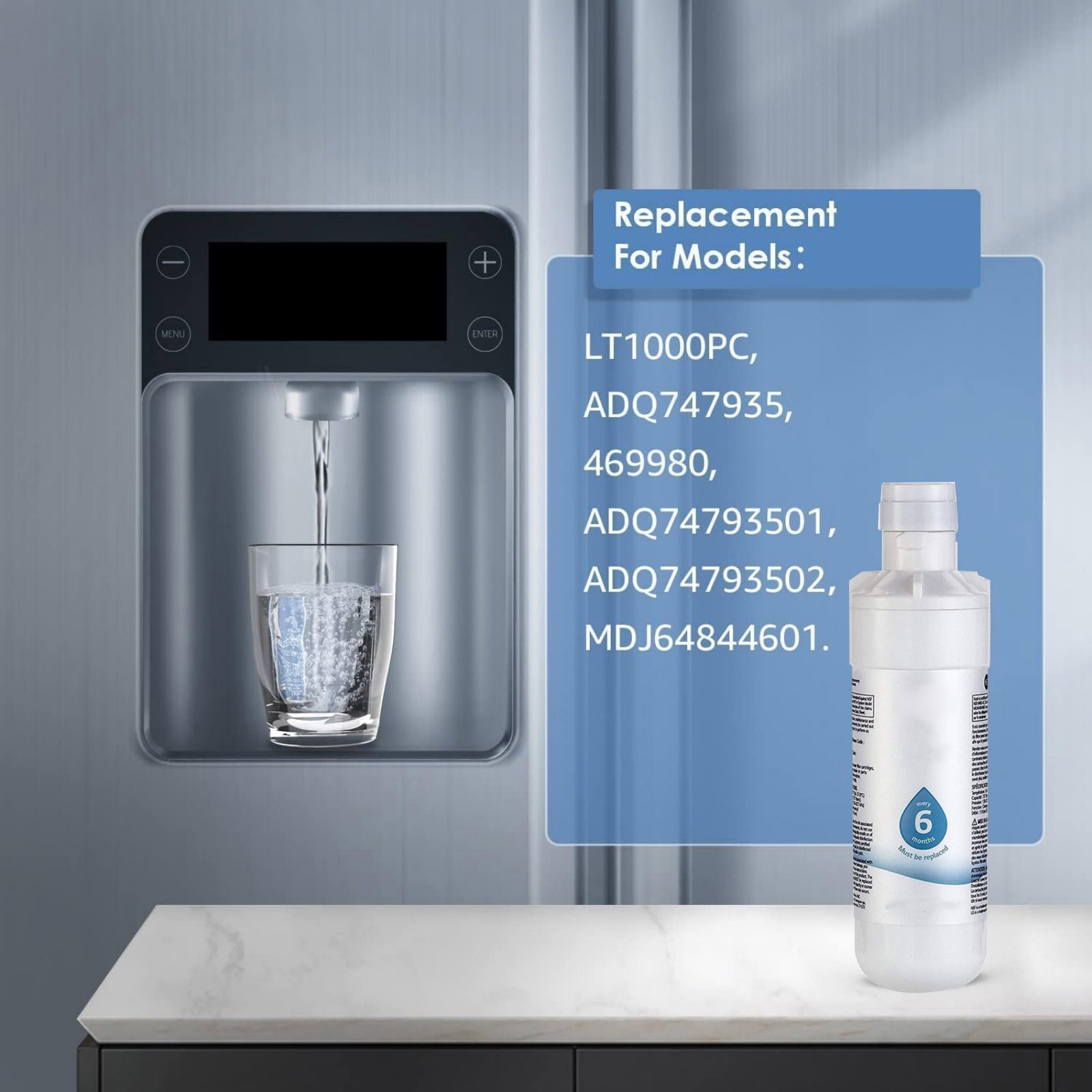 Refrigerator Filter Replacement ADQ747935 For LG LT1000P CLT-2 OH-1000p Models