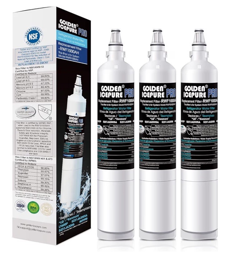 GOLDEN ICEPURE RWF1000A 3 Pack