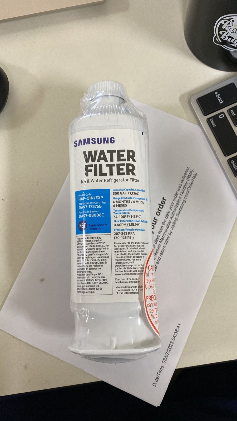 AUTHENTIC 4 PACKS of Samsung DA97-17376B Genuine Water Filter (OEM)