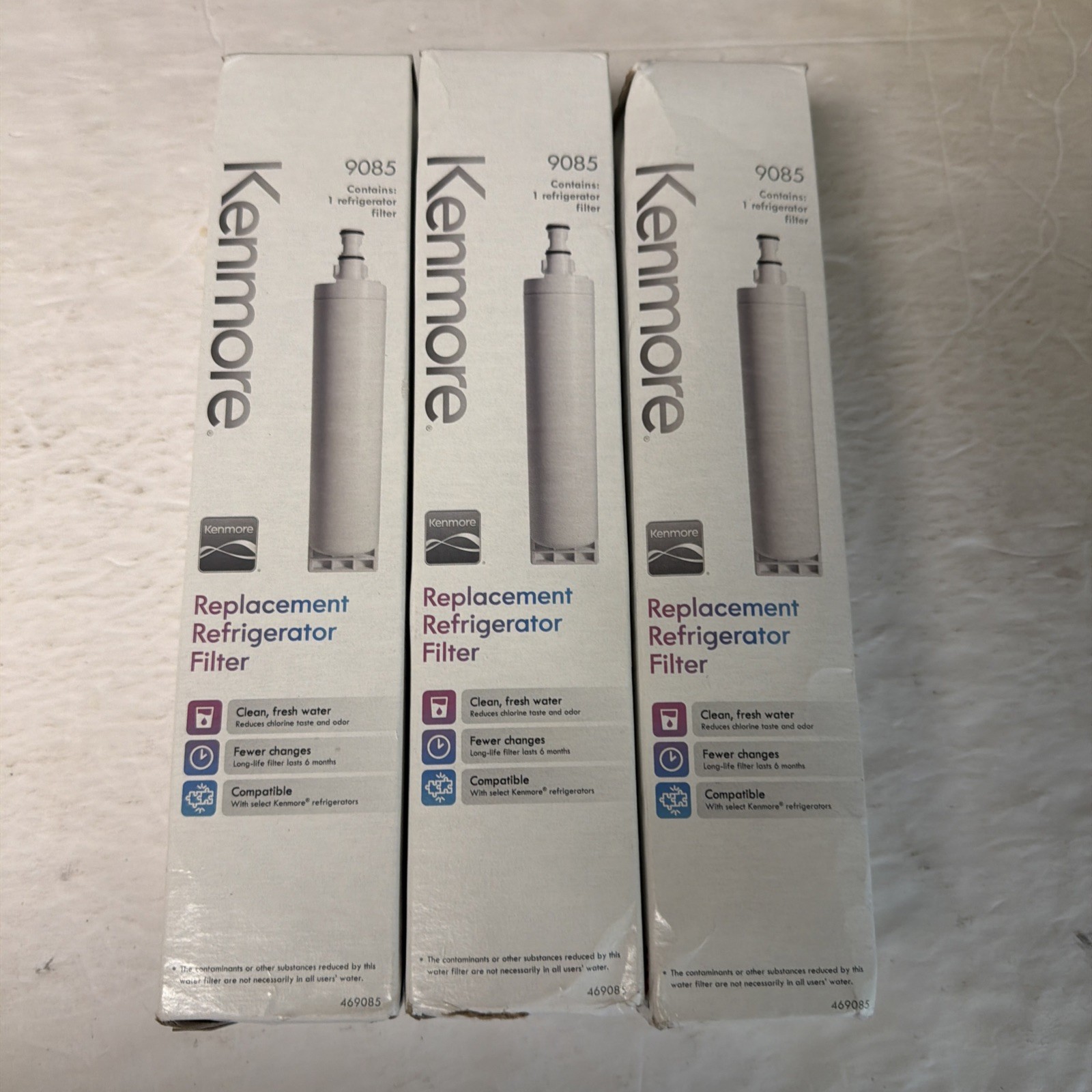 Lot Of 3 Genuine Kenmore 9085 Refrigerator Water Filters Factory Sealed NOS