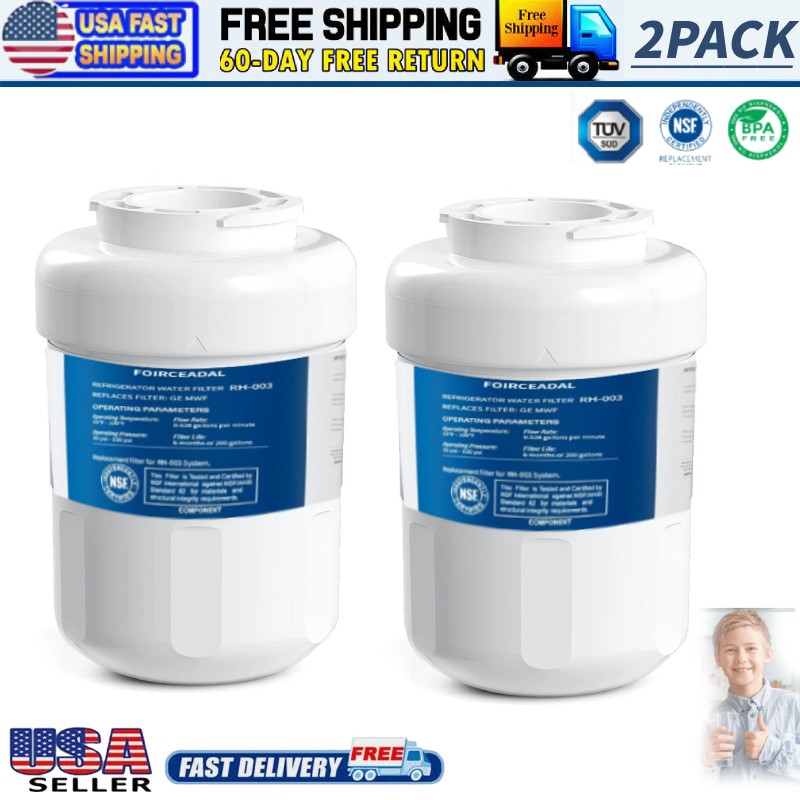 2pack filter For GE MWF MWFP MWF 46-9991 Smartwater Fridge Water Filter US
