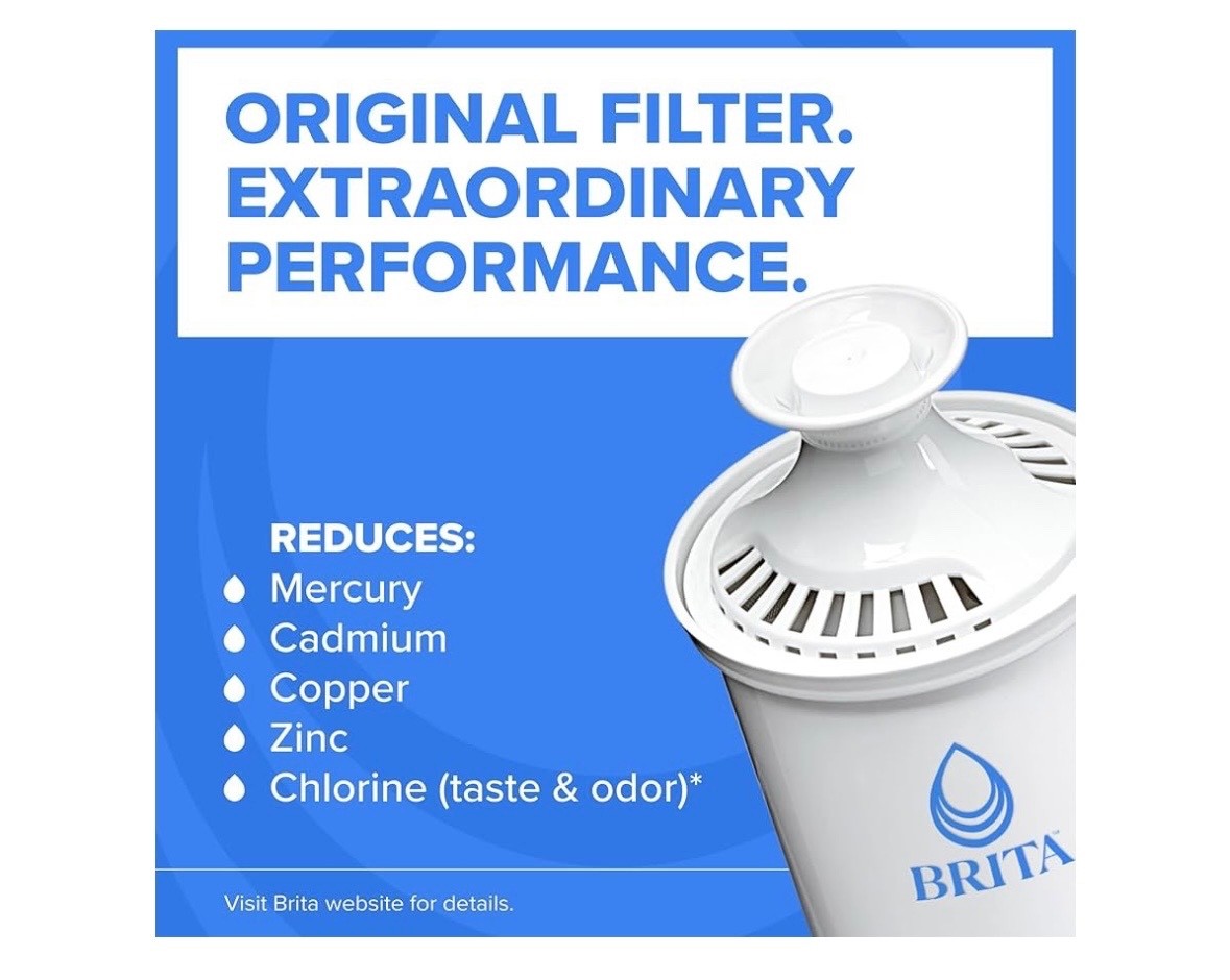 6 PACK Brita Standard Replacement Filters for Pitchers and Dispensers OB03