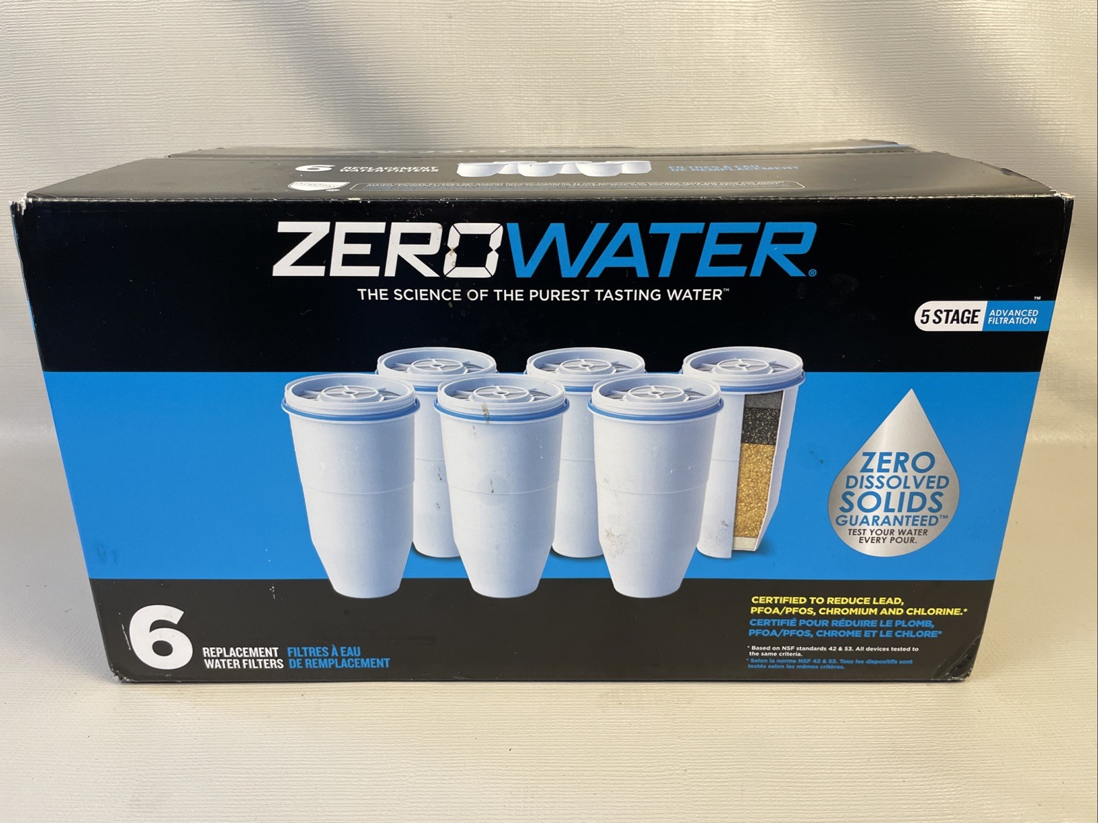 4-ZeroWater Replacement Water Filters 4-Pack BPA Free 5 Stage Brand New ZR-006