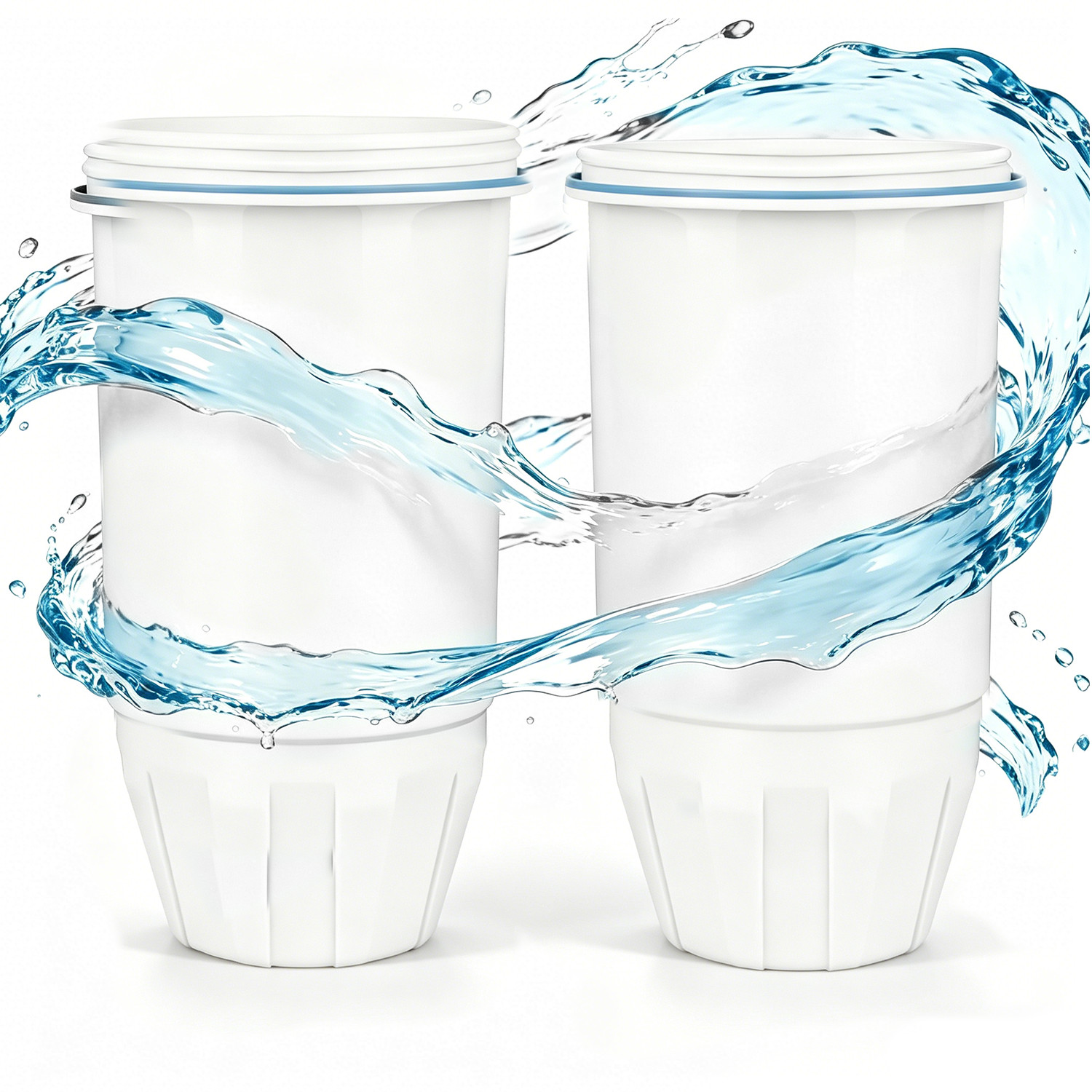 2 Pack Water Filter Replacement Fit for Zero Pitcher and Dispenser ZR-001 ZR-017