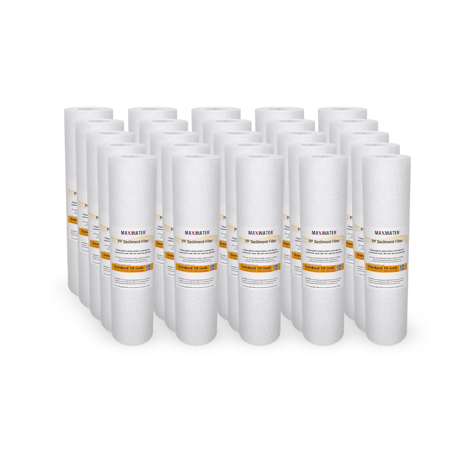 PP Sediment Water Filter 1 Micron 10″ x 2.5″ size 25 PACK by MaxWater