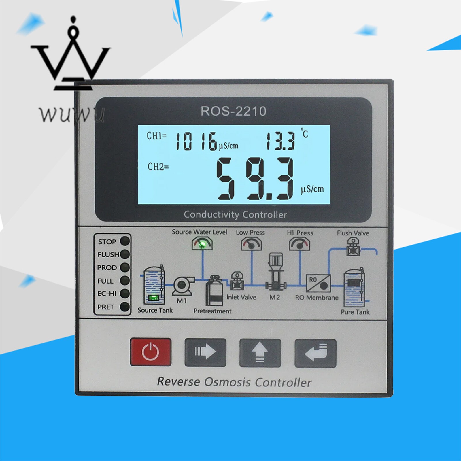 LCD Reverse Osmosis System RO Controller TDS Conductivity RO Control