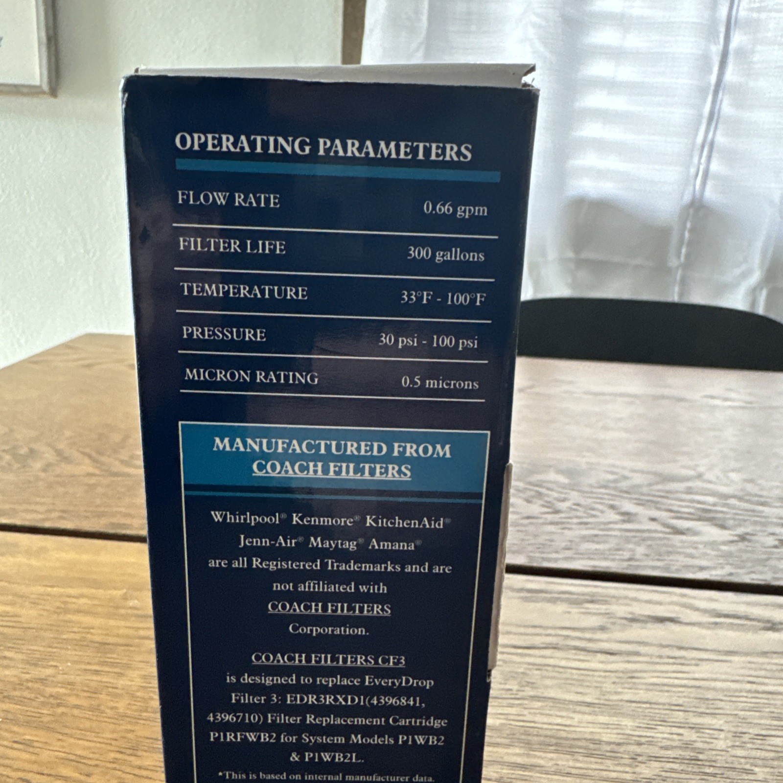 Coach Filters Refrigerator Water Filter CF3 3-Pack for Whirlpool Every drop 3