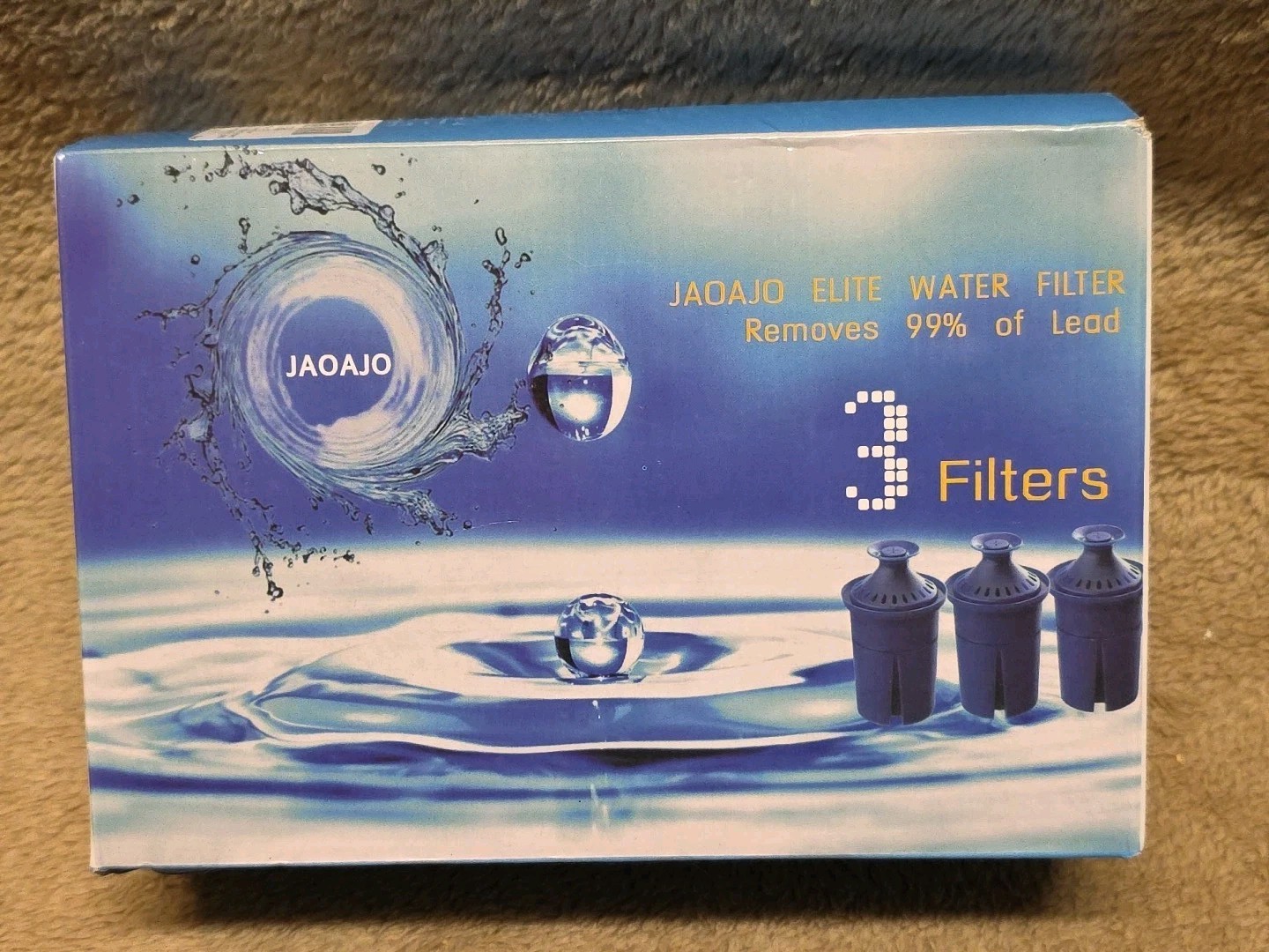 JAOAJO Elite Water Filter Replacement, 3 Count, Long Life Filters for Pitcher