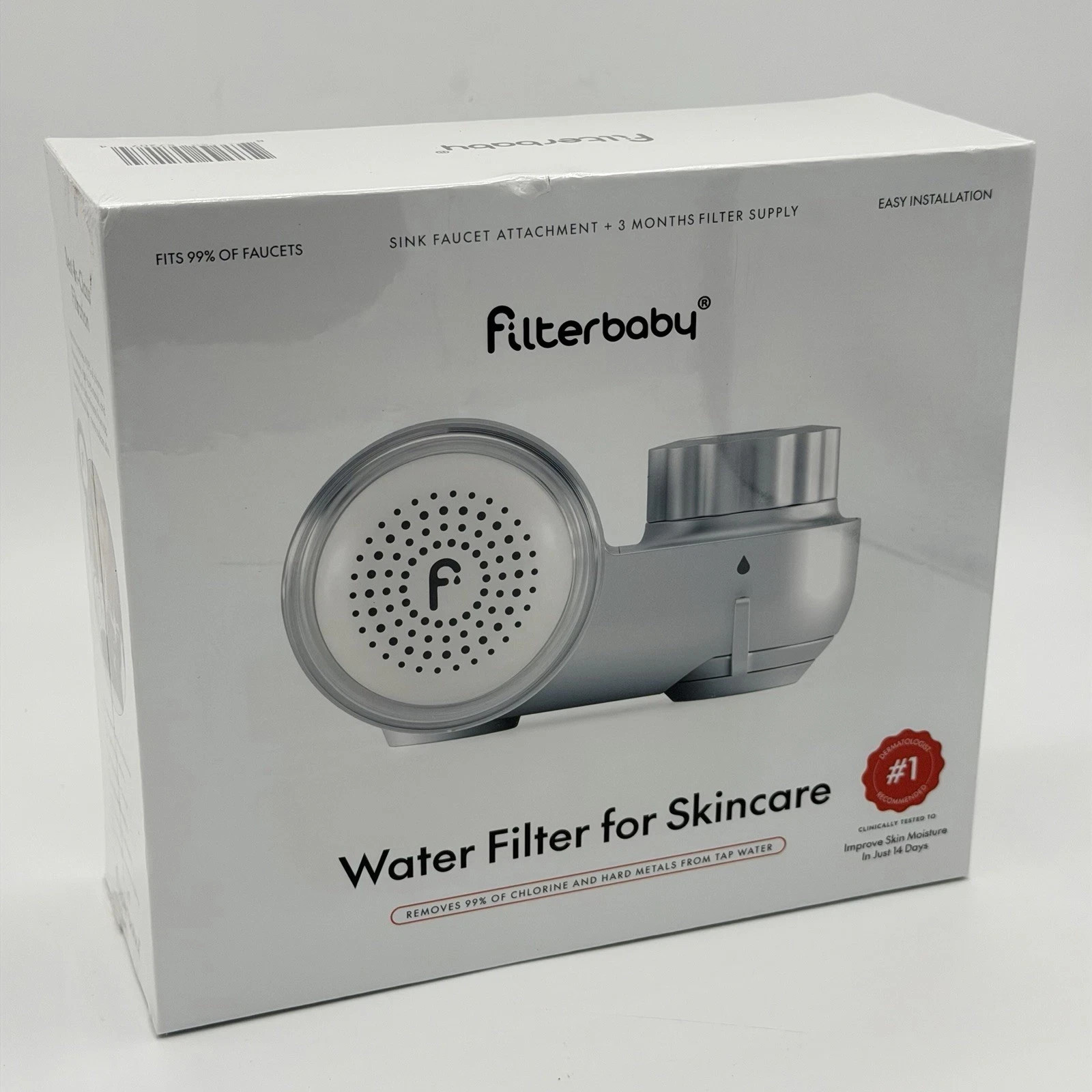 Filterbaby 1 Water Filter For Skincare Sink Faucet Attachment New Sealed Silver