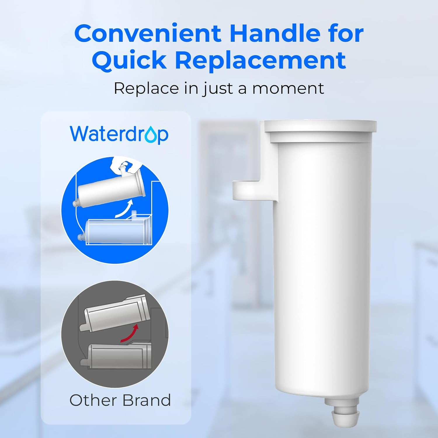 Replacement for GE® Profile Opal Nugget Ice Maker Water Filter, P4INKFILTR, Wit