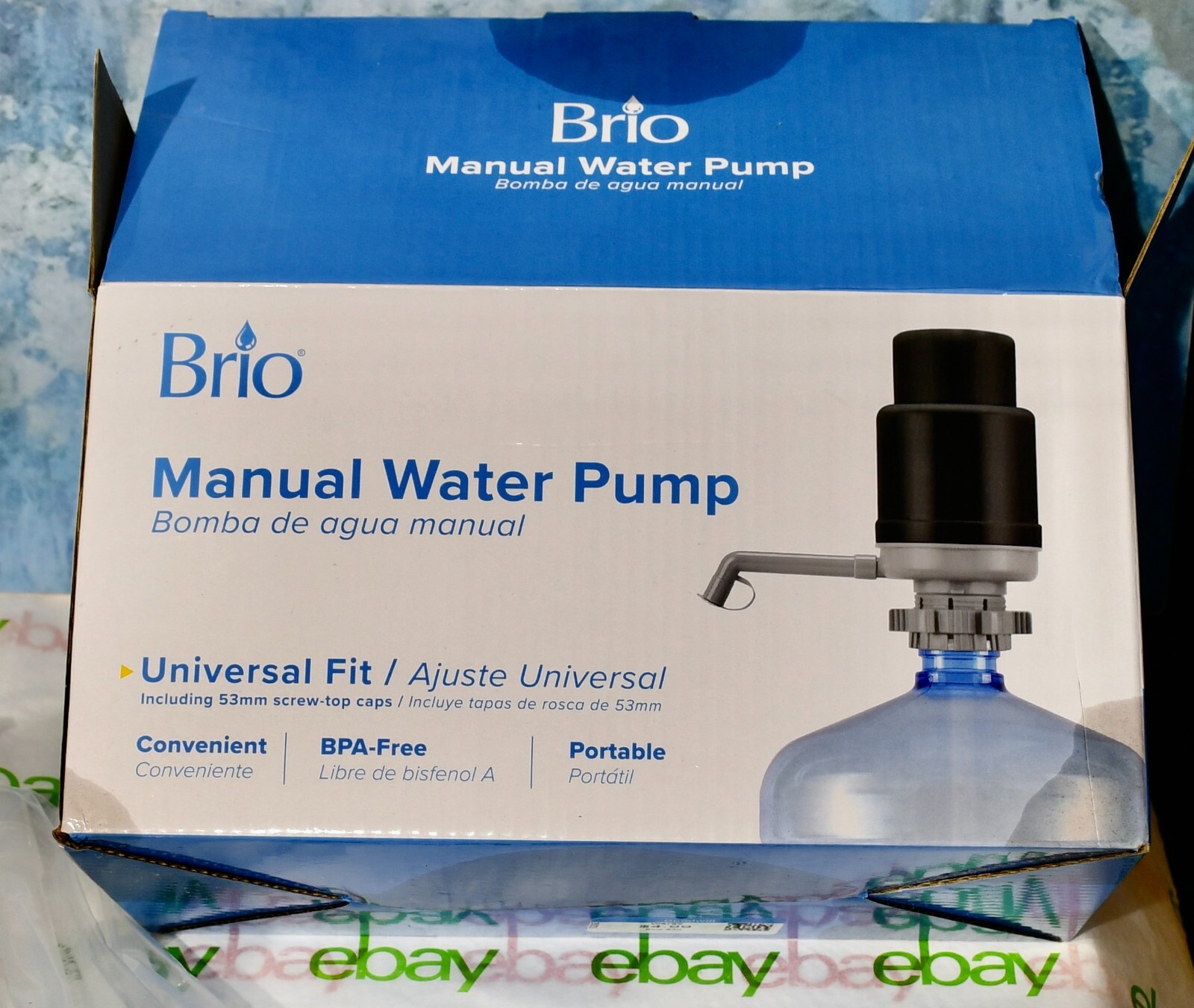 PU100BLK Universal Manual Drinking Water Pump – Fits Most 5-6 Gal Water BOTTLES