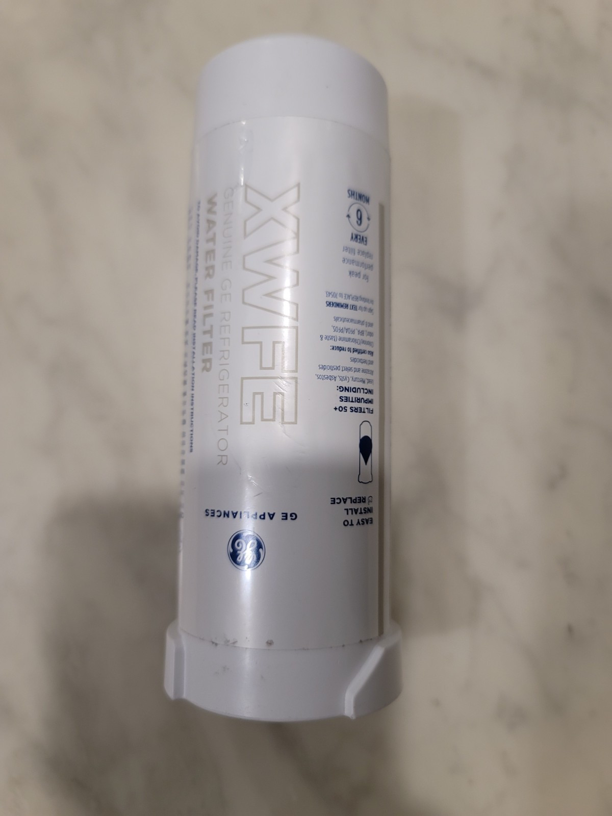 GE XWFE Refrigerator Water Filter – White (With CHIP) – No Box