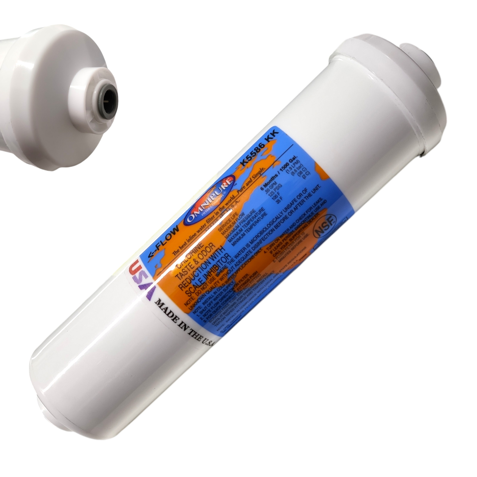 Omnipure K5586-KK Inline Filter With Scale Inhibitor – 3/8″ QC 1-PACK