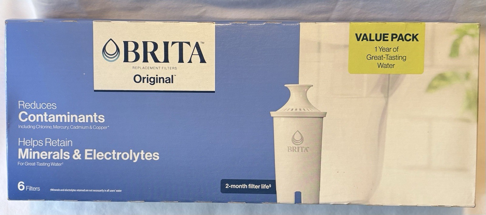 6 PACK Brita Standard Replacement Filters for Pitchers and Dispensers New In Box