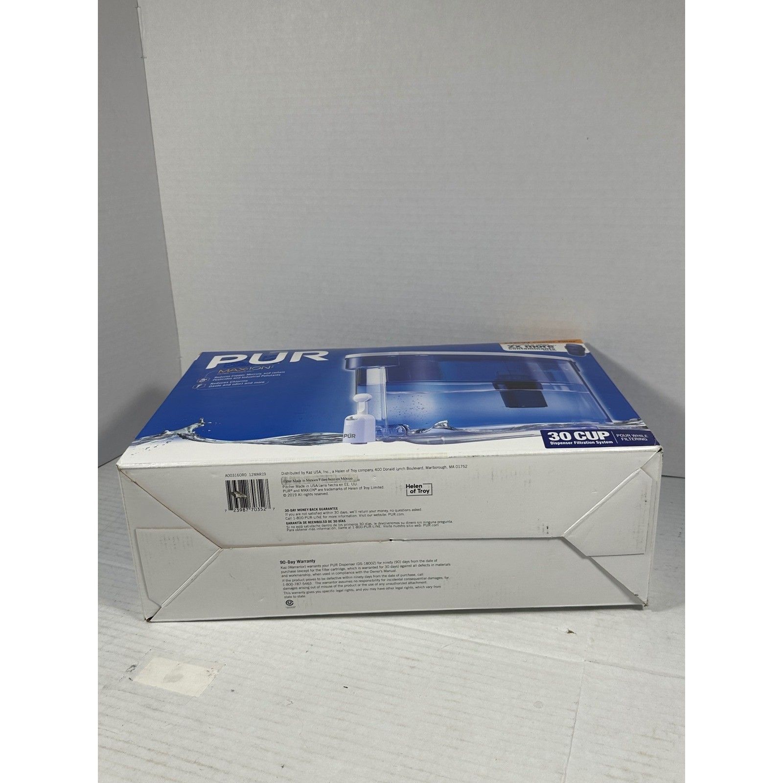 PUR Ultimate30 Cup Water Filter Dispenser MAXION Blue White DS1800Z NEW Open BOX