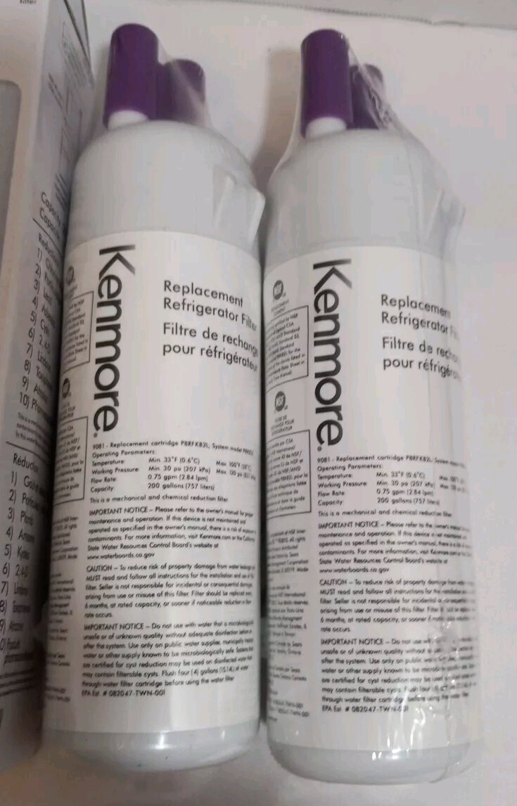 Kenmore Replacement Refrigerator Water Filters 469081 Lot Of 4 New (2 w/o Boxes)