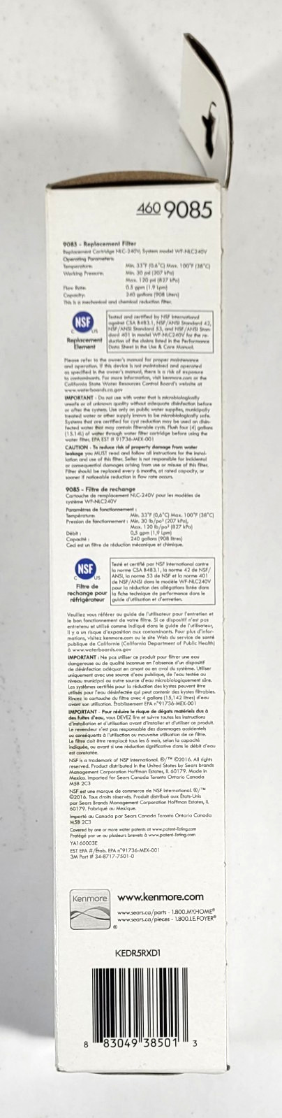 Kenmore 9085 Refrigerator Water Filter Lot of 7 New Genuine 469085