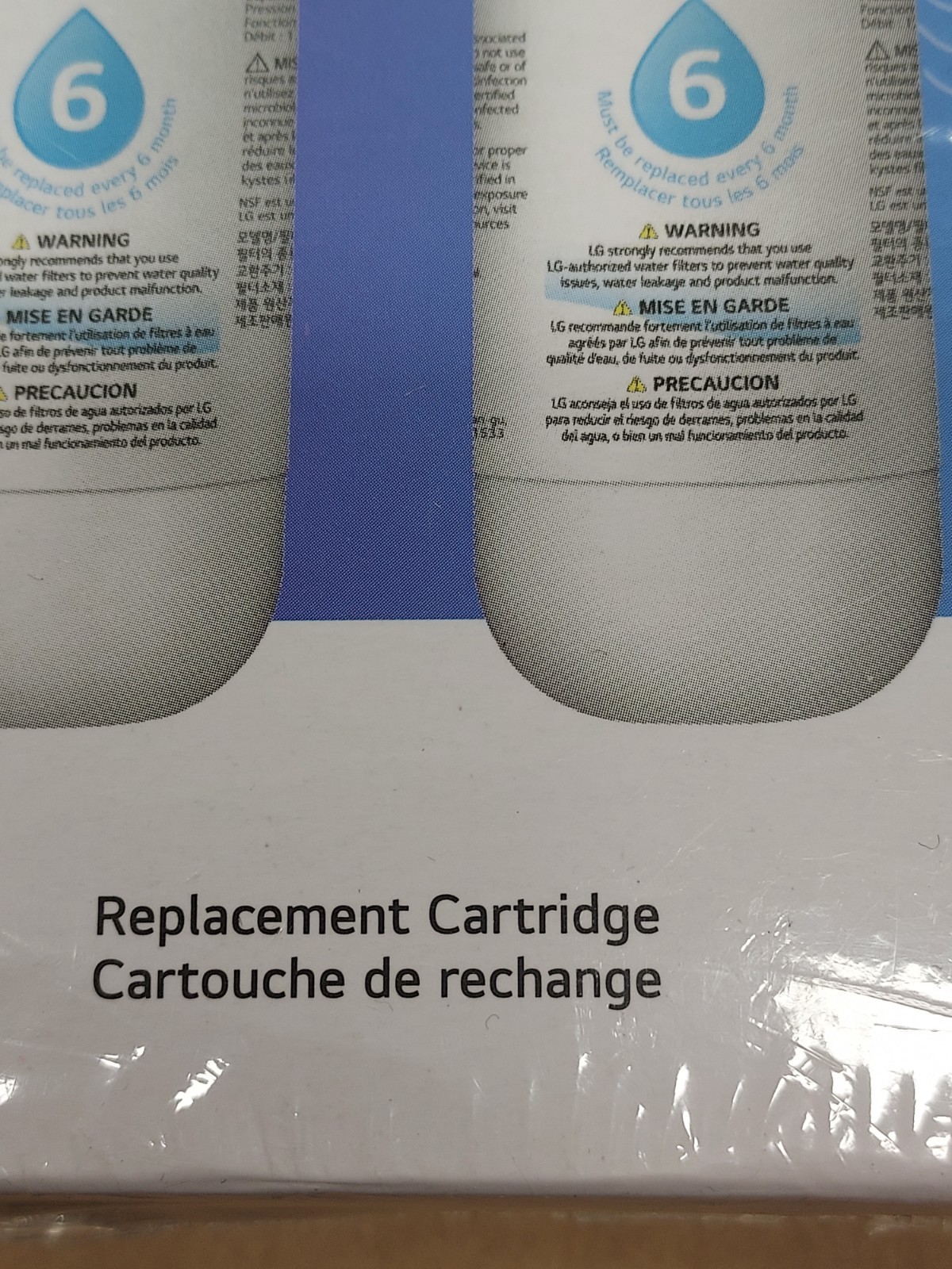 2Pk LG Refrigerator Water Filter LT1000P2 Replacement Cartridge Genuine OEM