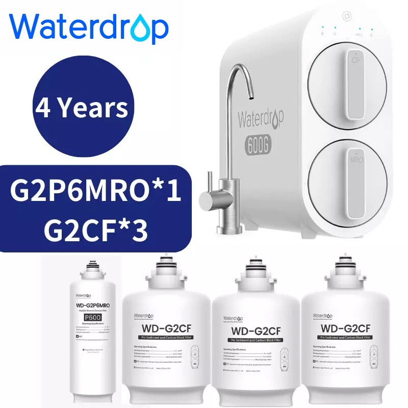 Waterdrop G2P600 Reverse Osmosis System, 600 GPD Reverse Osmosis Water Filter