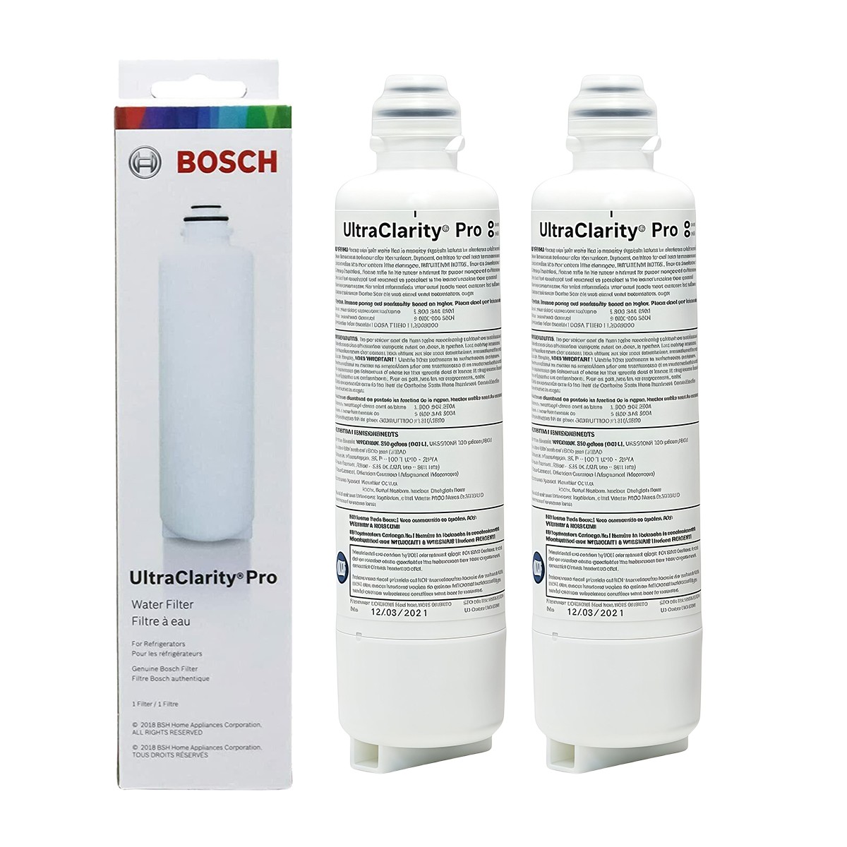 2x Bosch UltraClarity Pro Water Filter BORPLFTR50 WFC100MF #WFS200MF/WFS210MF
