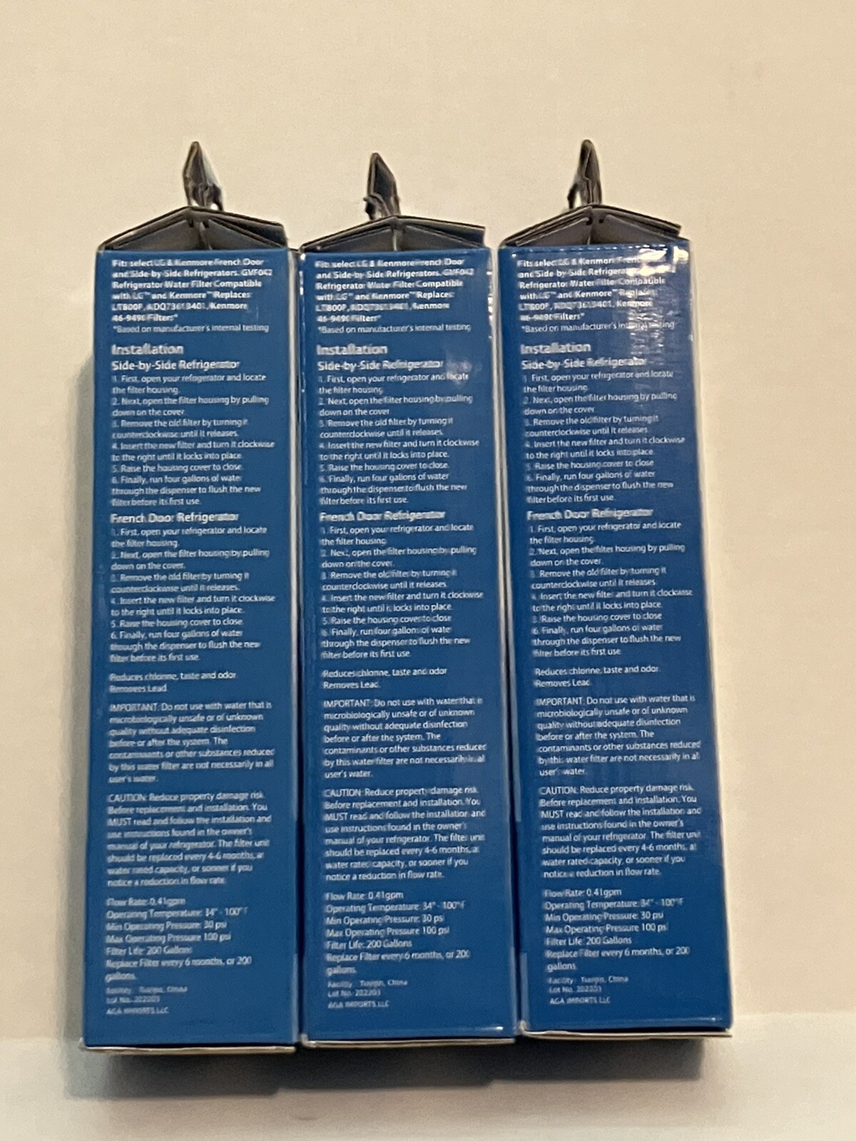 3 Great Value Replacement Water Filter For LG Mod LT800P 6 months 300 Gallon