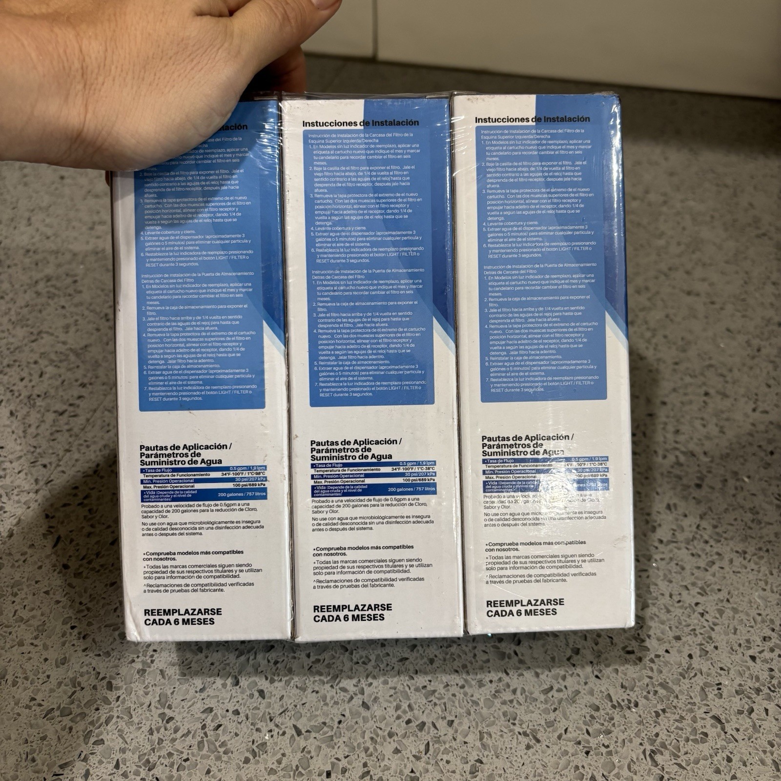 IcePure RWF4700AC Replacement Water Filters 3 Pack & Activated Carbon Air Filter