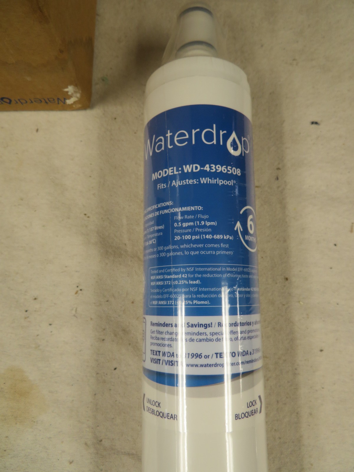 6 New & Sealed Waterdrop Replacement Water Filter WD-4396508 for Whirlpool