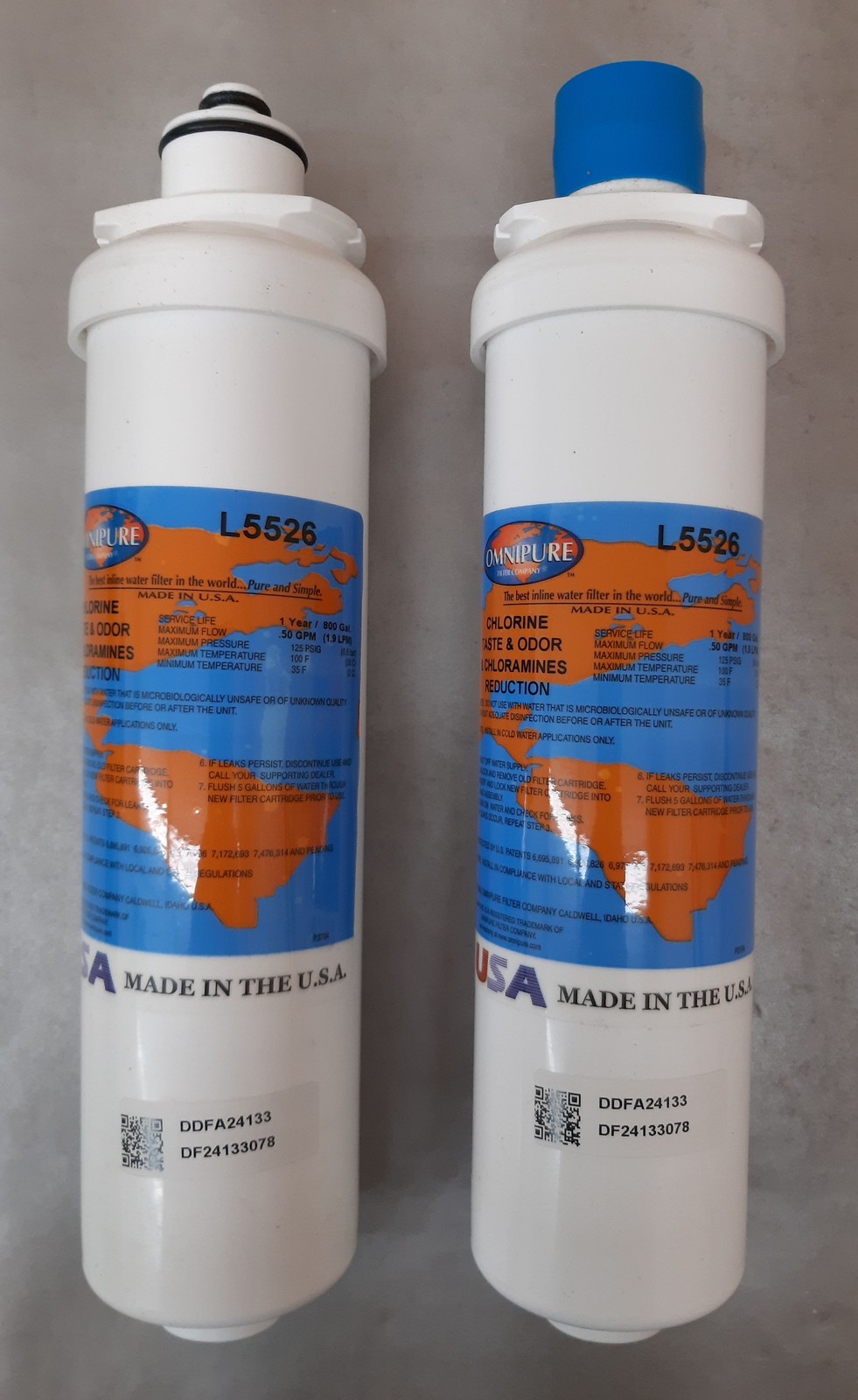 Lot of 2 Omnipure 1 Micron Catalytic Carbon Block Water Filter 2.5″ x 10″ L5526