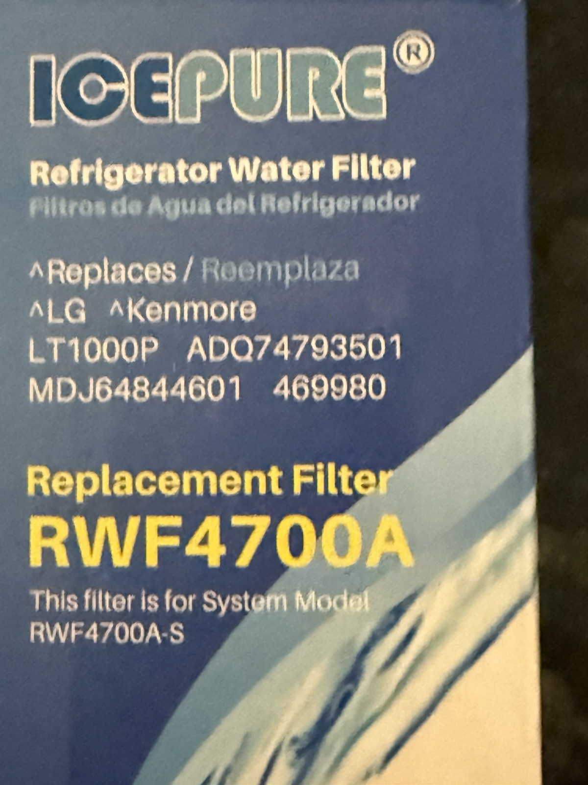 NEW – IcePure RWF0700A Water Filter LG Kenmore Refrigerator Water Filter