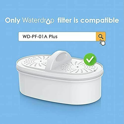 200-Gallon Long-Life 20-Cup Water Filter Dispenser with 4 Filter, Blue