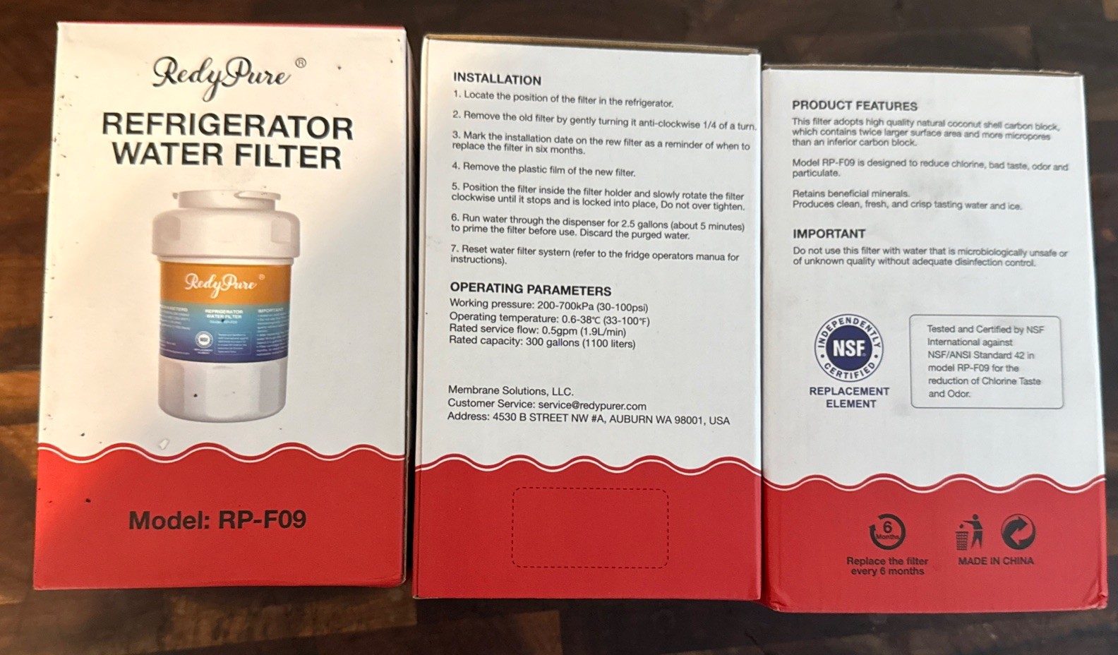 3 Pack RP-F09 water filters Fit for GE MWF GWF FMG WSG-1 CLCH102 RWF0600AH