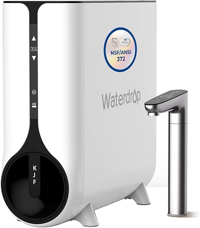 Waterdrop Reverse Osmosis System, Instant Hot Water Dispenser, 600 GPD