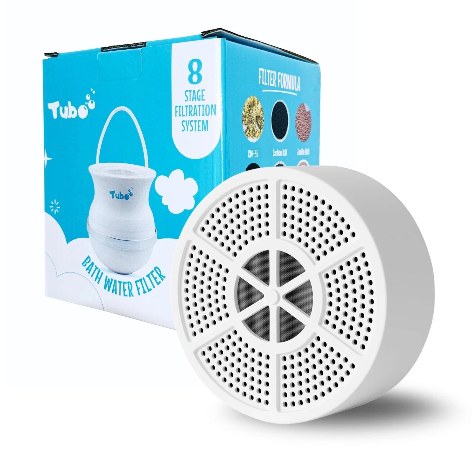 Replacement Tubo Bath Filter 2.0 8 Stage Bath Water Filter for Tub Faucet