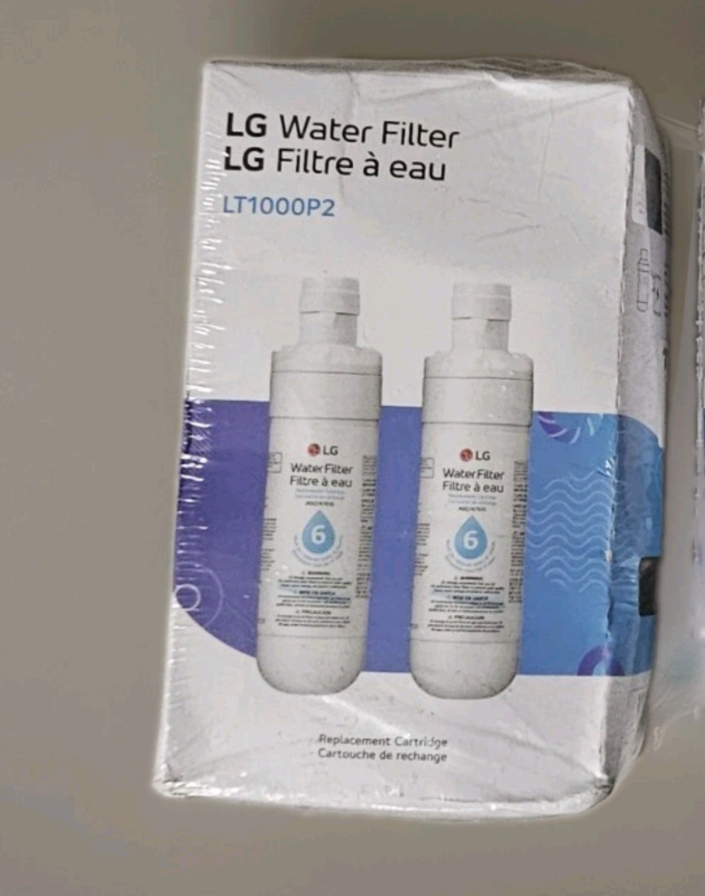 LG LT1000P2 Water Filter Replacement Cartridge 2 Pack White Box OEM