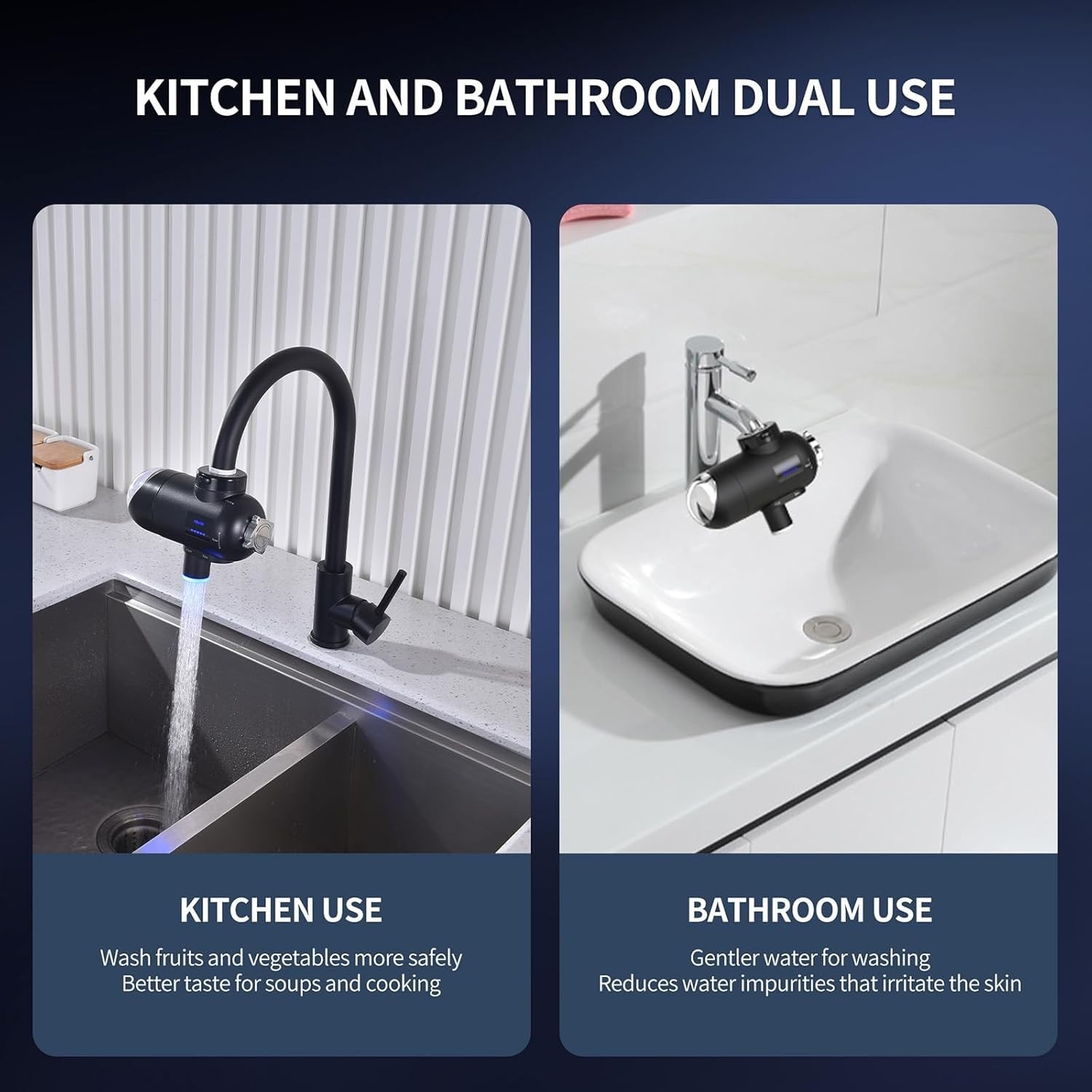 Water Filter for Sink Faucet 3.0 – Upgraded LED Display 3000-4000L Faucet Mou…