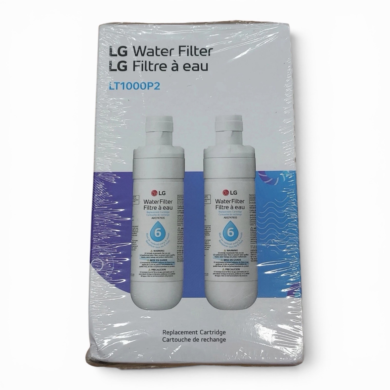 2Pk LG Refrigerator Water Filter LT1000P2 Replacement Cartridge Genuine OEM