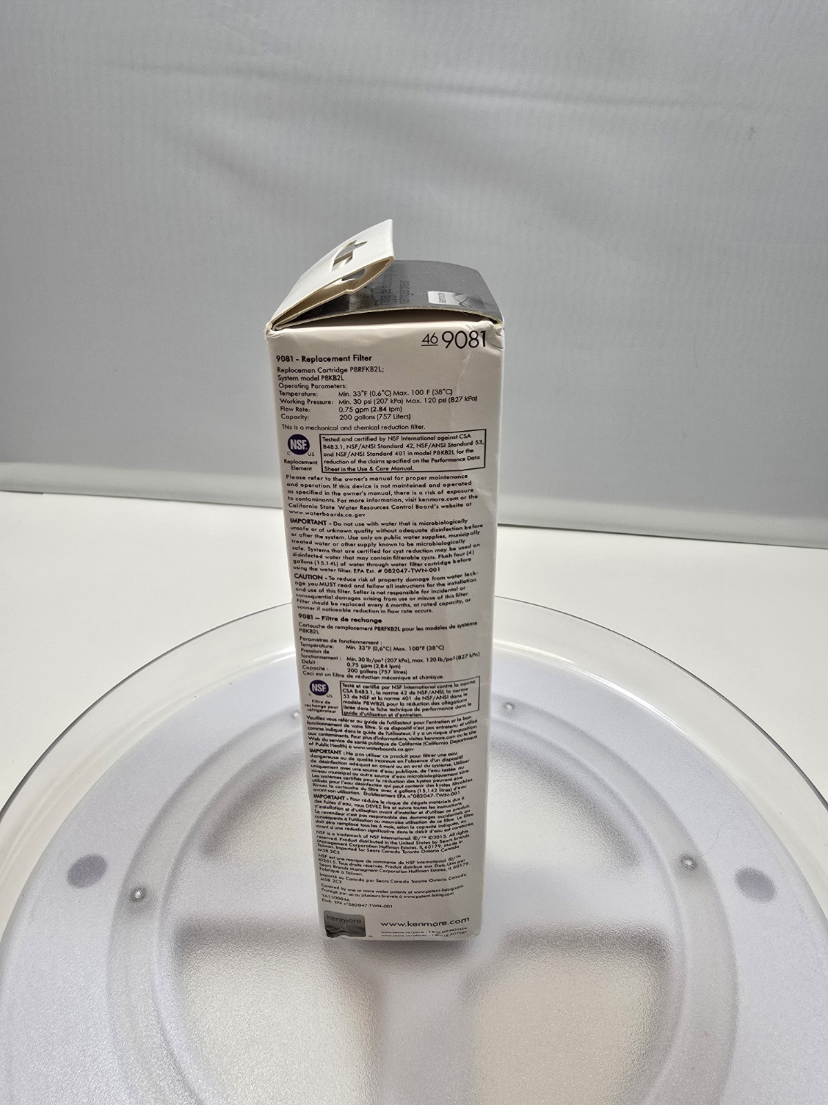 Kenmore 469081 Refrigerator Water Filter – White OEM