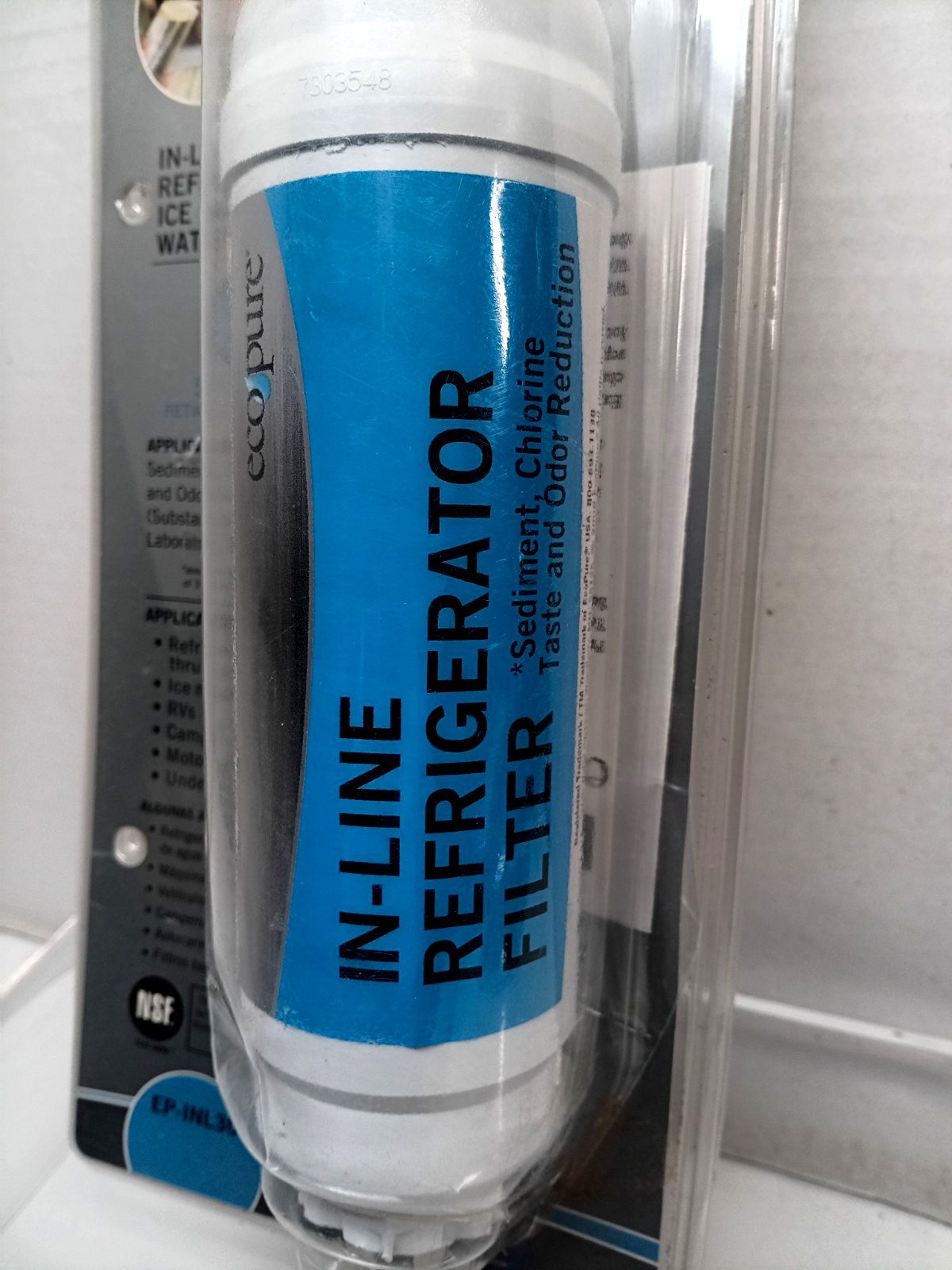 Ecopure 5 Year EP-INL30 In-Line Refrigerator Ice Maker Water Filter Sealed NEW