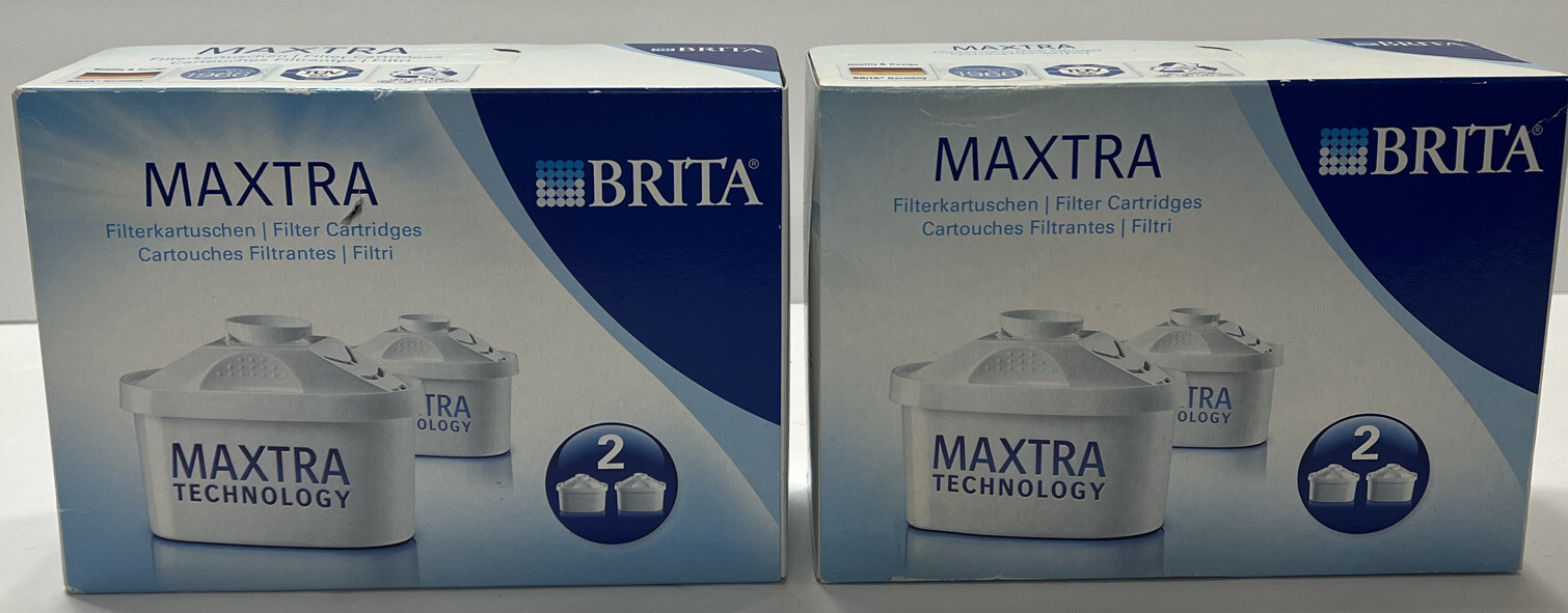 (2) 2 Packs for BRITA MAXTRA Water Filter Jug Replacement Carbon Water Filter