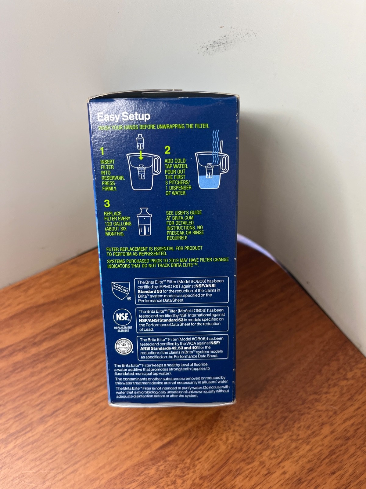 Brita Replacement Filter – Elite – 1 Filter for 6 Months New Sealed