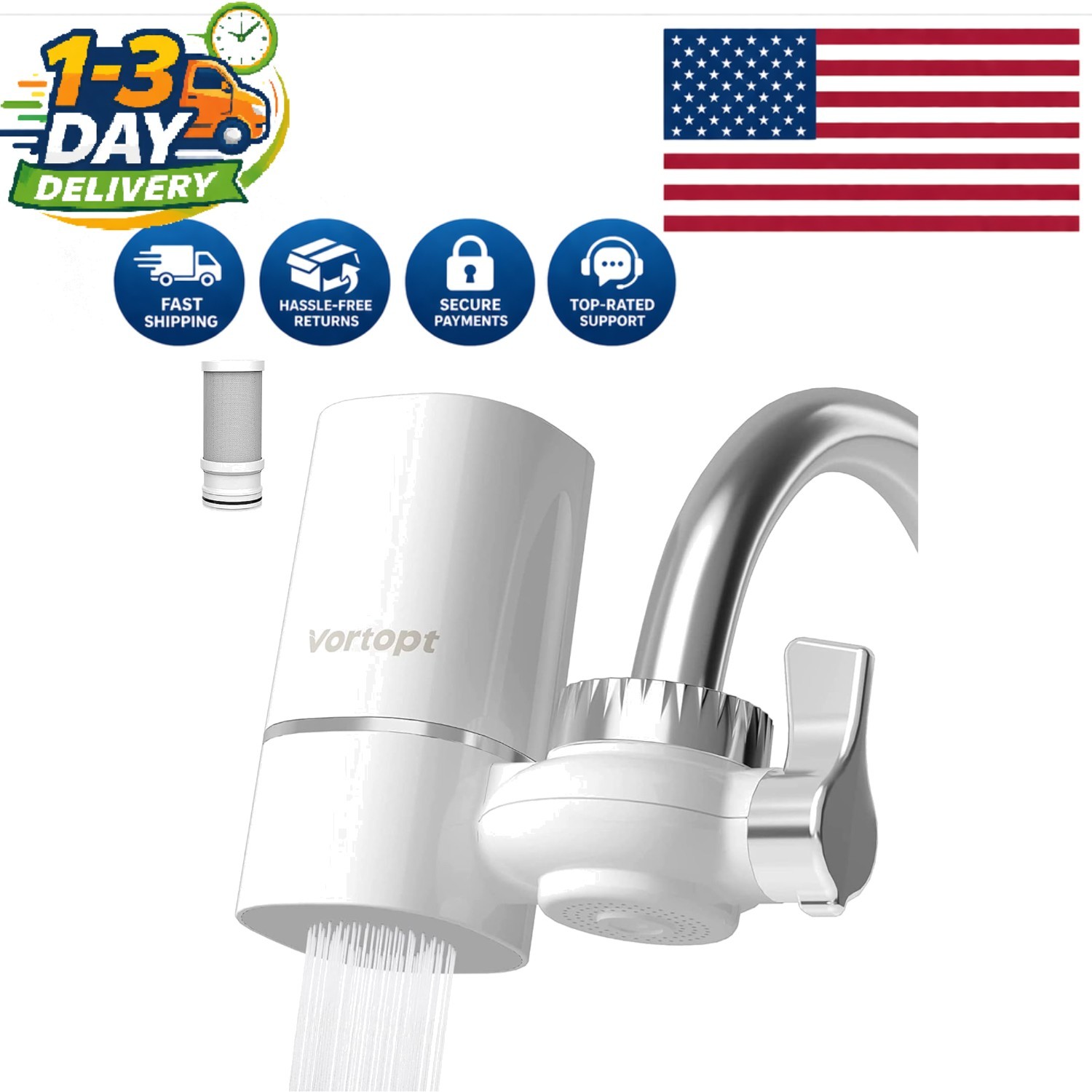 Transform Tap Water with NSF Certified 400 Gallons Faucet Filter – Pure & Tasty