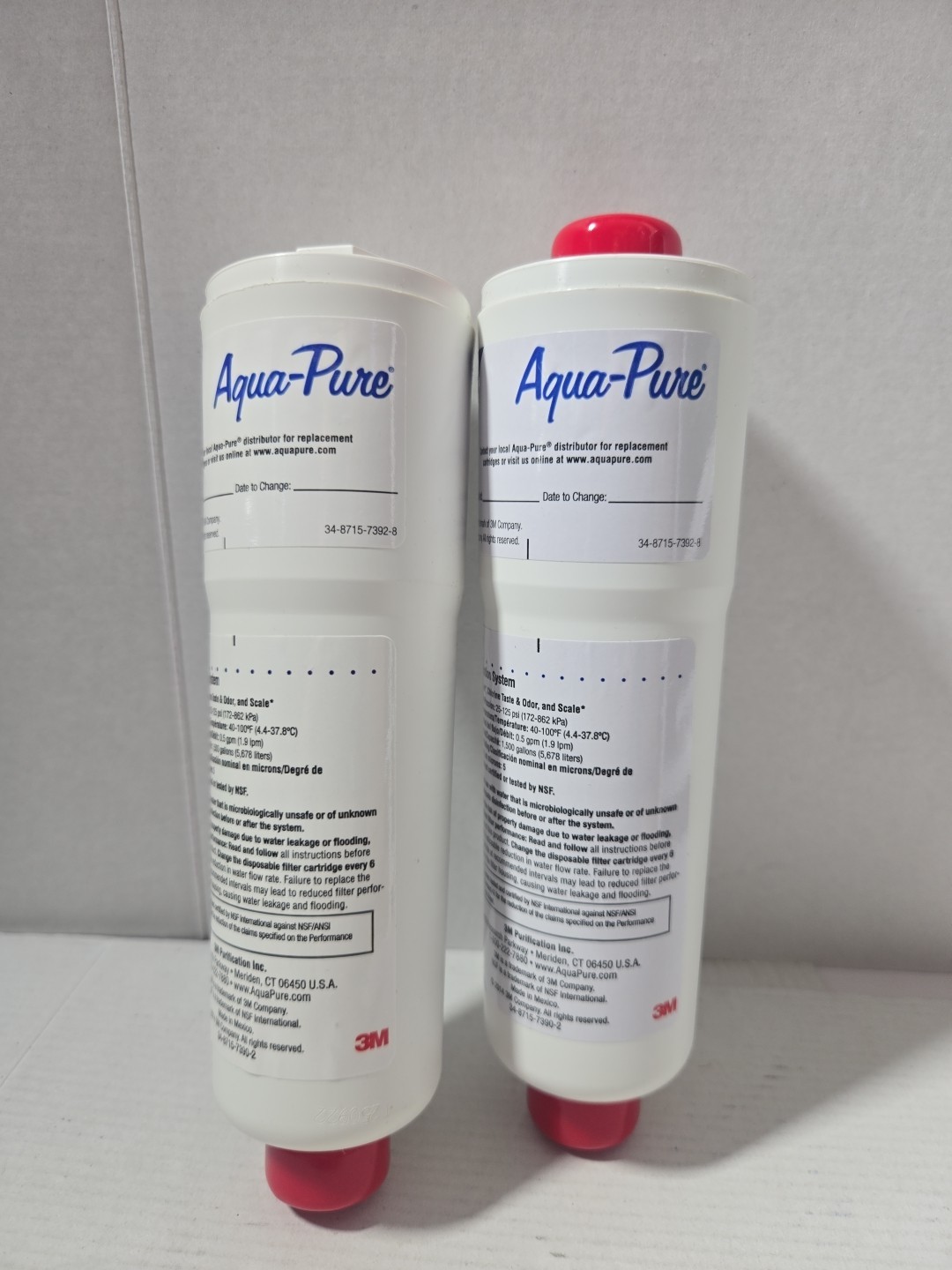 2-Pack Aqua-Pure AP717 Inline Water Filter for Refrigerator Open Box