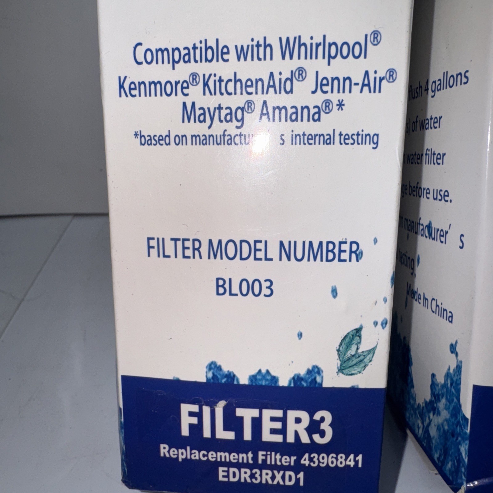 2 Belivita Ice and Water Refrigerator Filter 300 Gal – 4396841 EDR3RXD1