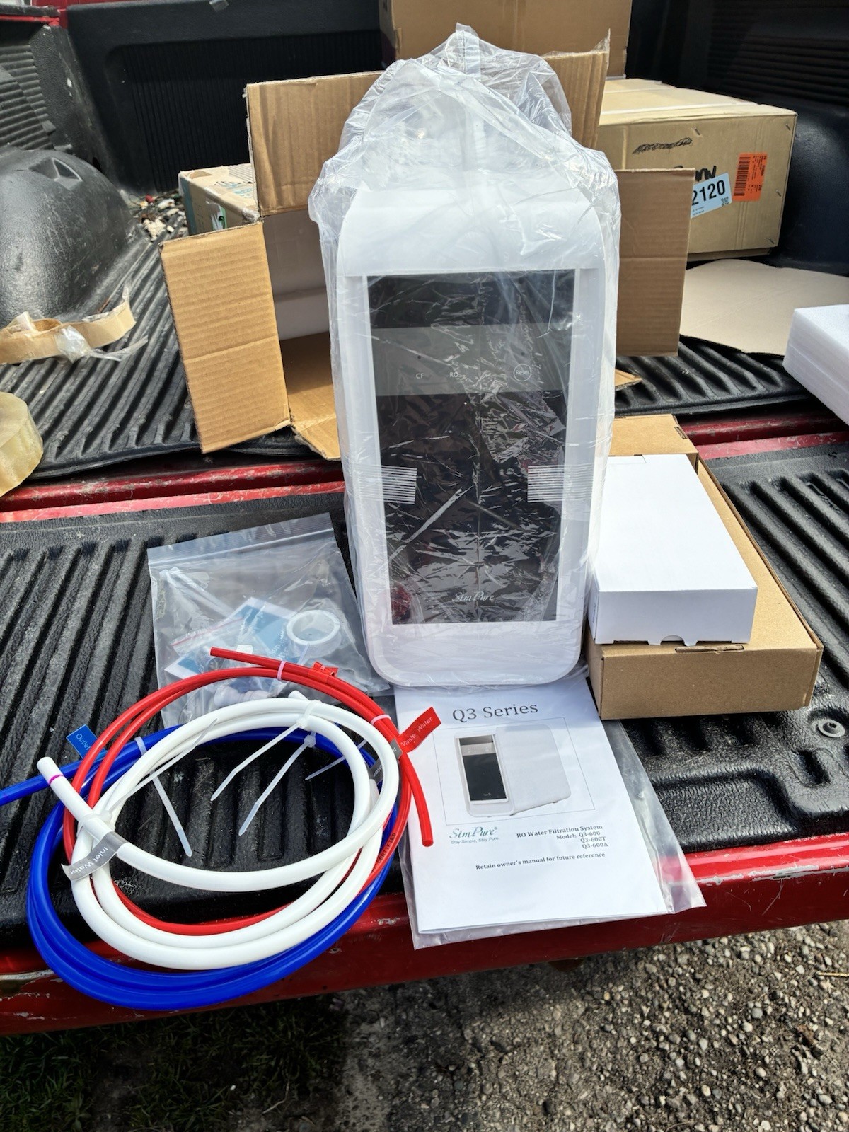New. SimPure Q3-600T 600GPD 8-Stage Tankless RO System